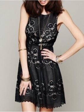 Free People Rocco Lace Open Back Dress